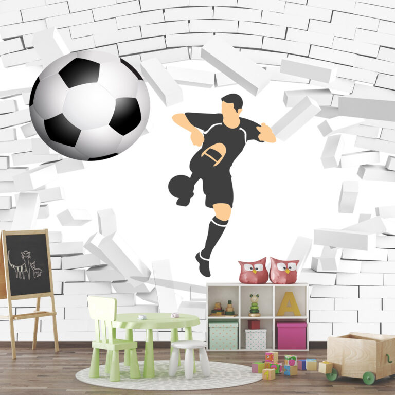 3D foto tapeta fudbaler sportski motiv