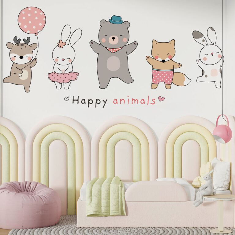 Dečija foto tapeta životinjice crtani motiv