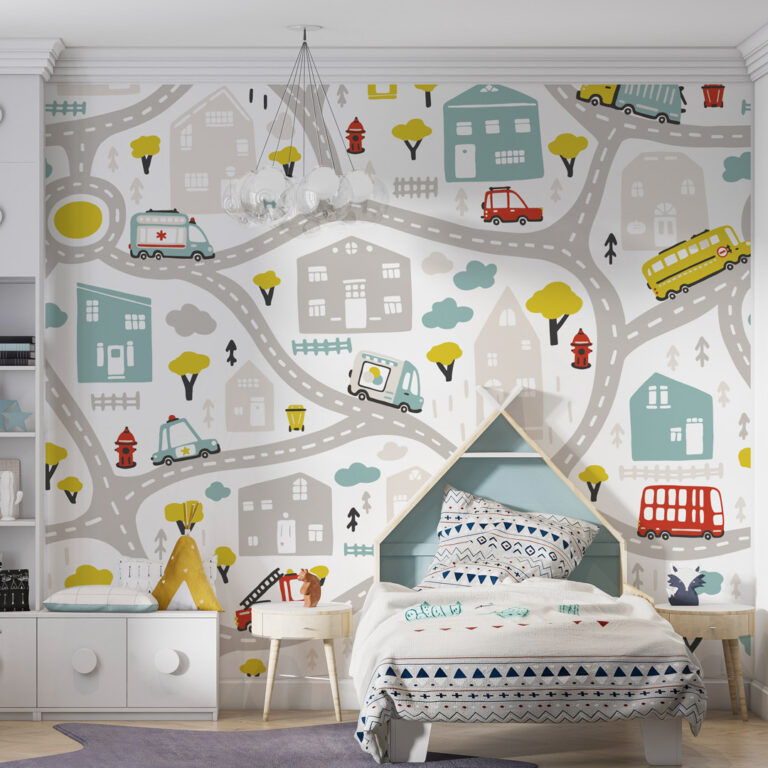 Dečija foto tapeta autići dečiji motiv