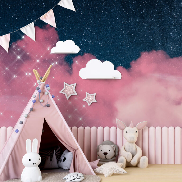 Dečija foto tapeta oblaci i zvezde