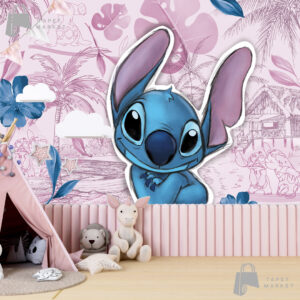 Foto tapeta Stitch za dečiju sobu – crtani dizajn