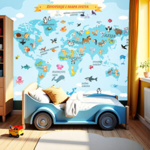 Dečija foto tapeta karta sveta – mapa sveta