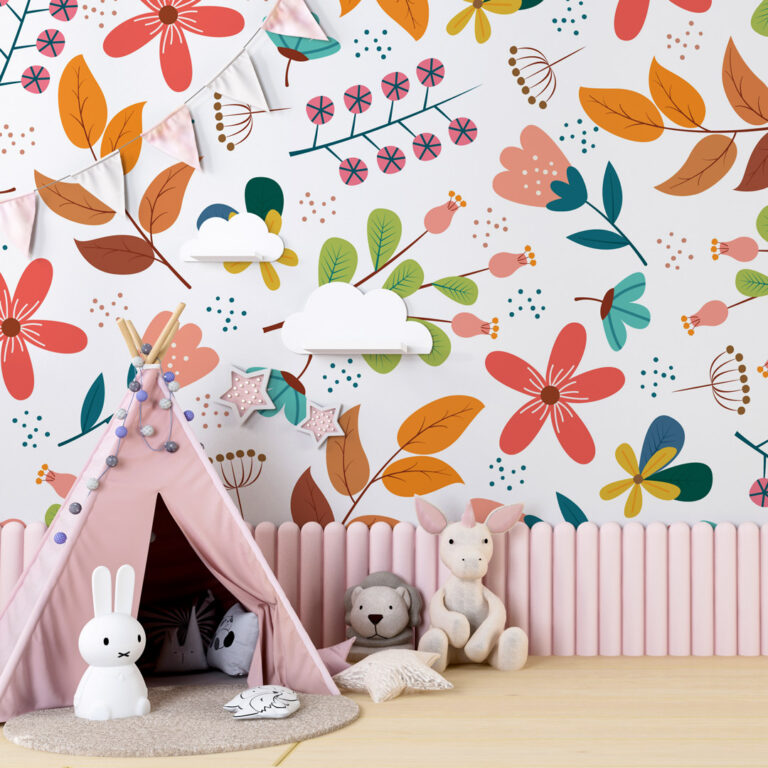 Dečiji patern lišće cveće