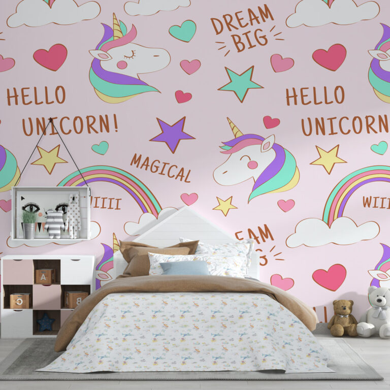 Dečija foto tapeta jednorog crtani motiv