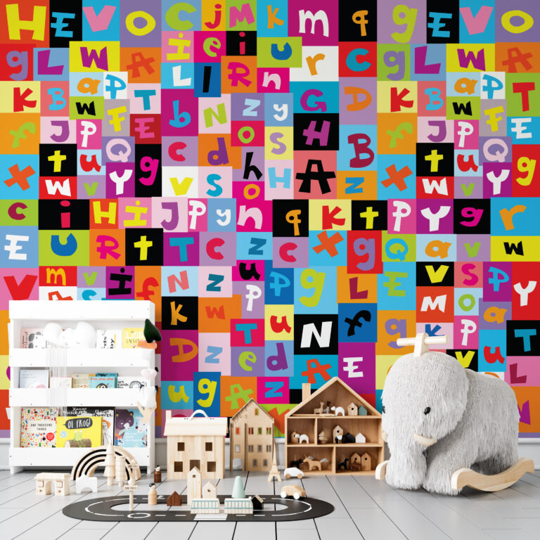 Dečiji patern šarena slova