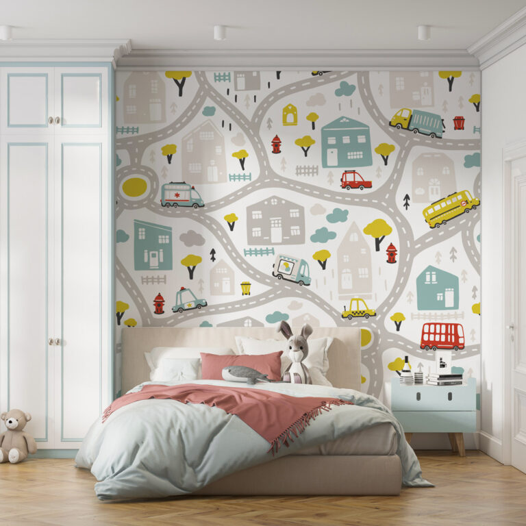 Dečija foto tapeta autići dečiji motiv