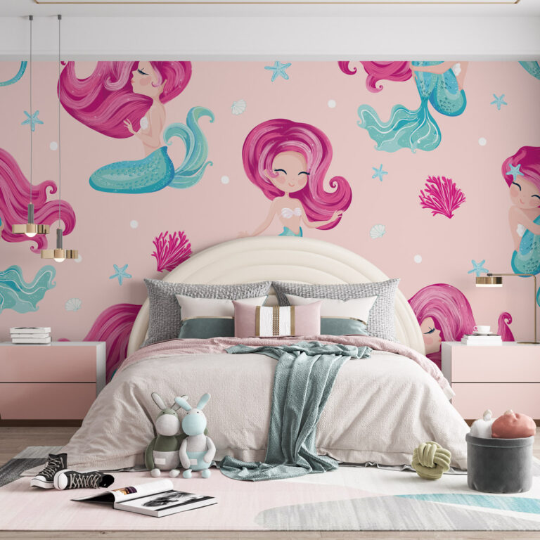 Dečija foto tapeta morske sirene crtani motiv