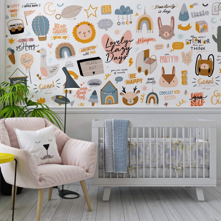 Dečiji patern životinje baloni duge