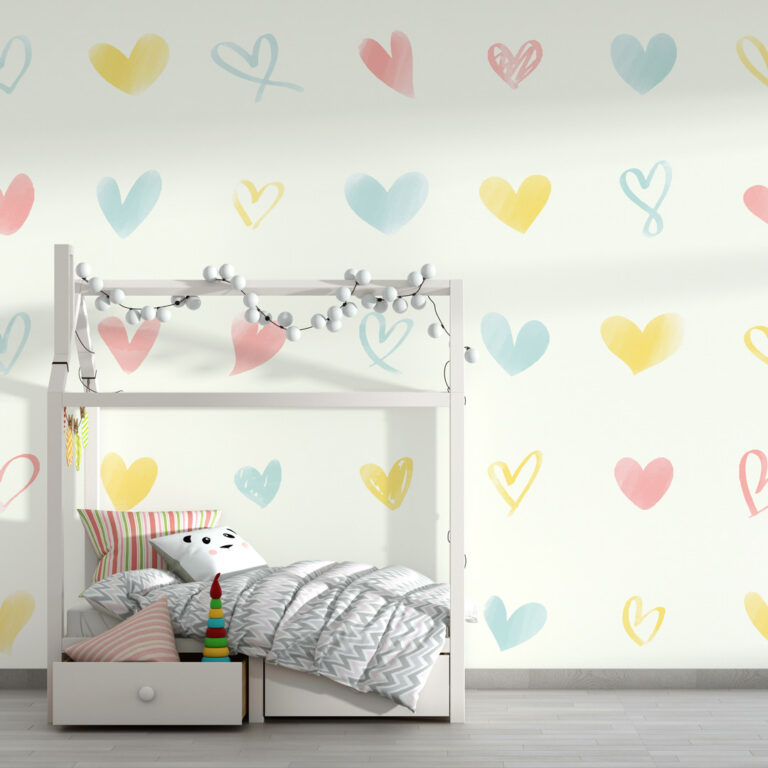 Foto tapeta srca patern