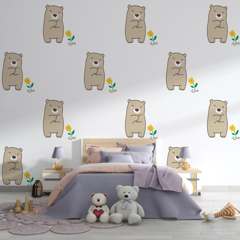 Dečija foto tapeta meda crtani motiv