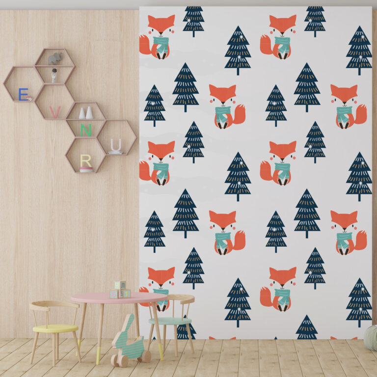 Dečiji patern lisica šumski motiv