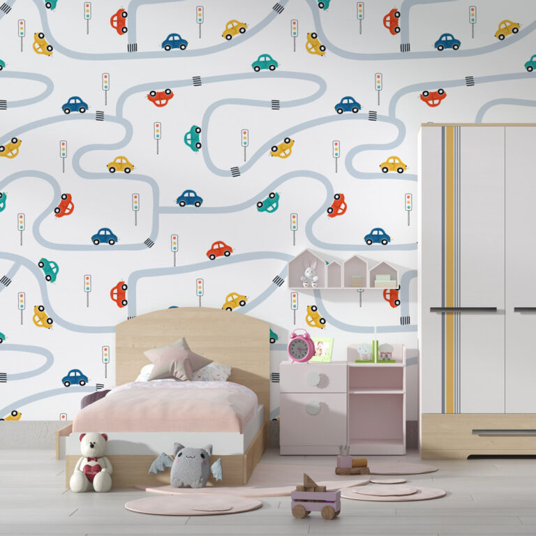 Dečija foto tapeta autići crtani motiv