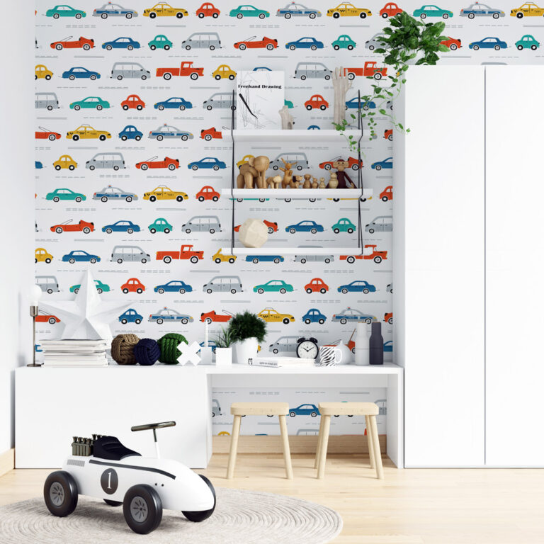 Dečija foto tapeta autići crtani motiv