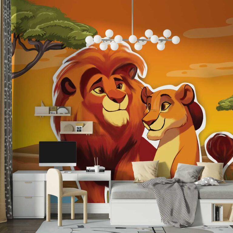 Dečija foto tapeta Lion King – crtani motiv za sobu
