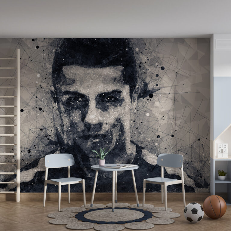 Dečija foto tapeta fudbaler Ronaldo – sportski motiv za sobu